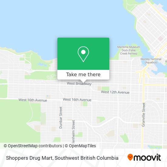Shoppers Drug Mart map