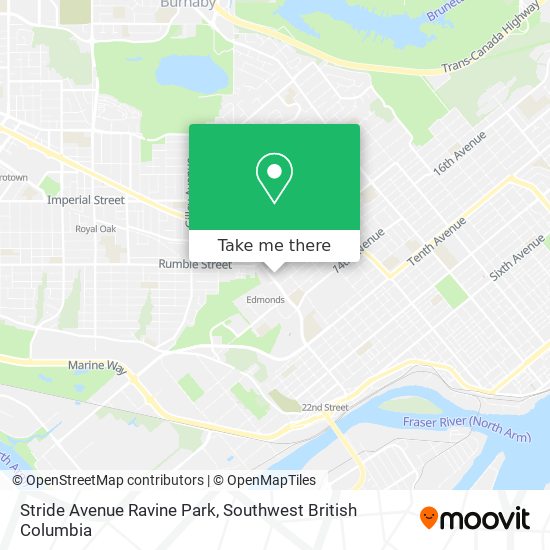 Stride Avenue Ravine Park map