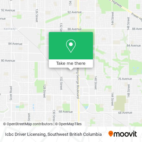 Icbc Driver Licensing map