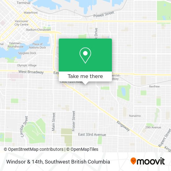 Windsor & 14th map