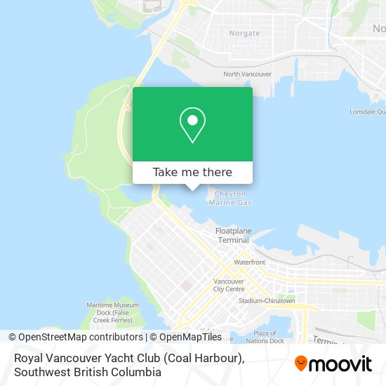 Royal Vancouver Yacht Club (Coal Harbour) map