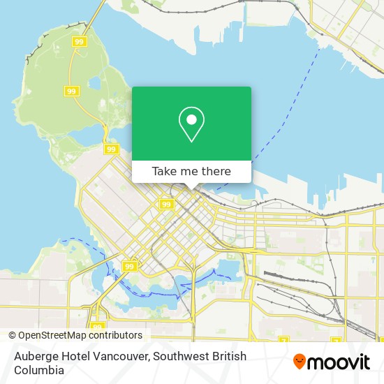 Auberge Hotel Vancouver map