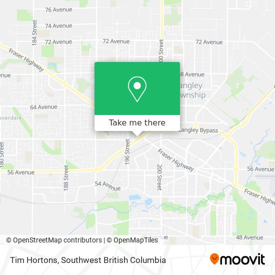 Tim Hortons map