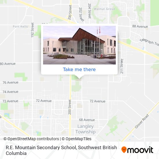 R.E. Mountain Secondary School map