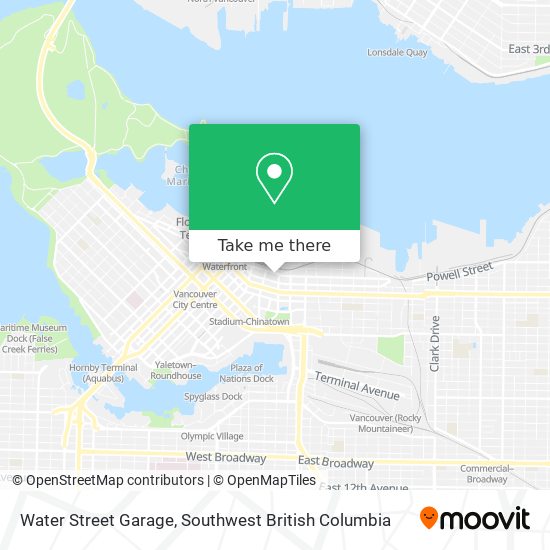 Water Street Garage map