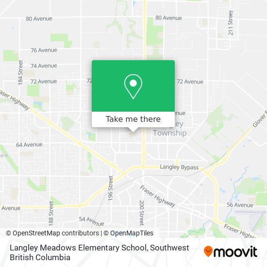 Langley Meadows Elementary School map