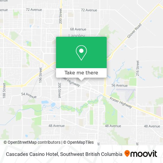 Cascades Casino Hotel map