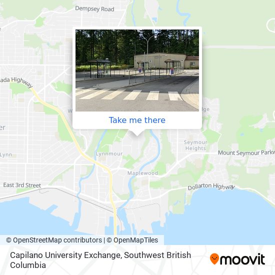 Capilano University Exchange map