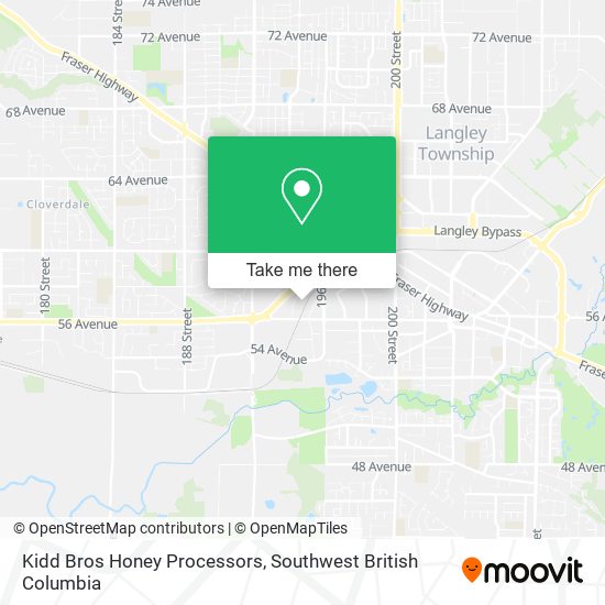 Kidd Bros Honey Processors map