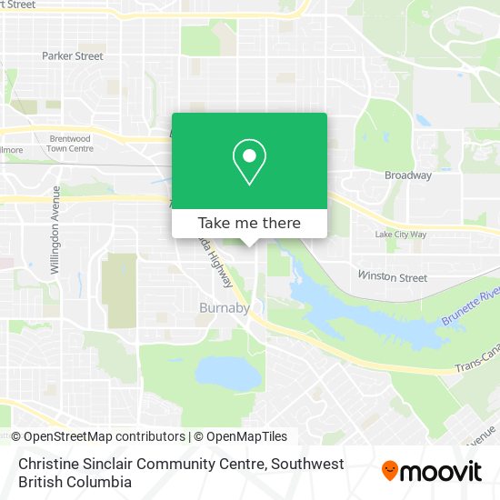 Christine Sinclair Community Centre map