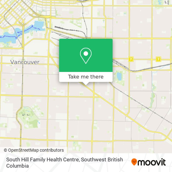 South Hill Family Health Centre map