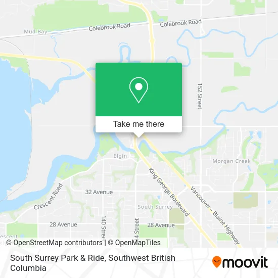South Surrey Park & Ride map