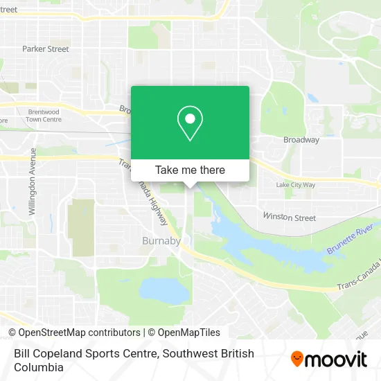 Bill Copeland Sports Centre map