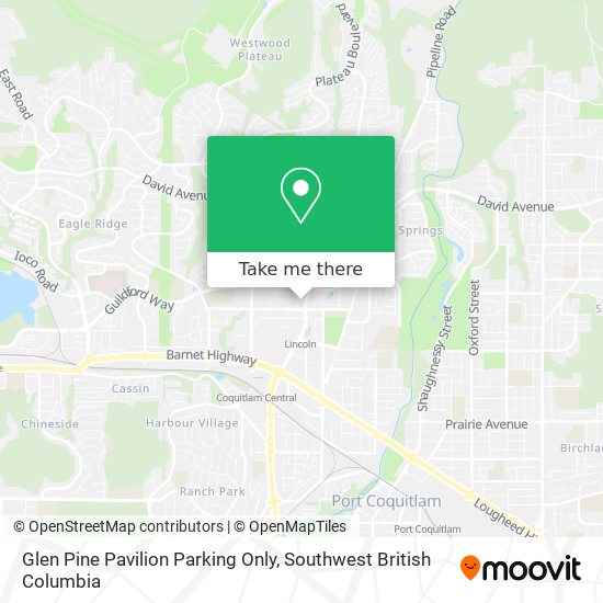 Glen Pine Pavilion Parking Only map