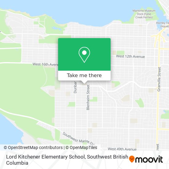 Lord Kitchener Elementary School map