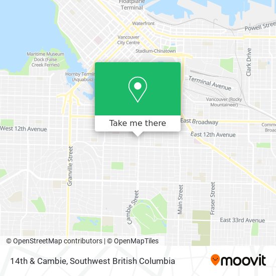 14th & Cambie map