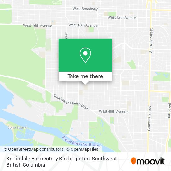 Kerrisdale Elementary Kindergarten map