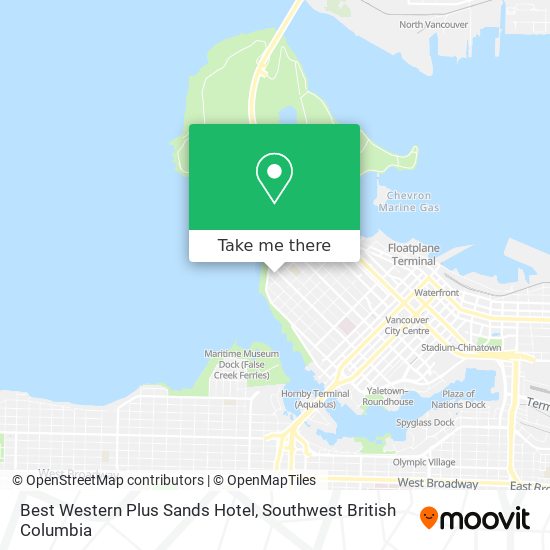 Best Western Plus Sands Hotel map