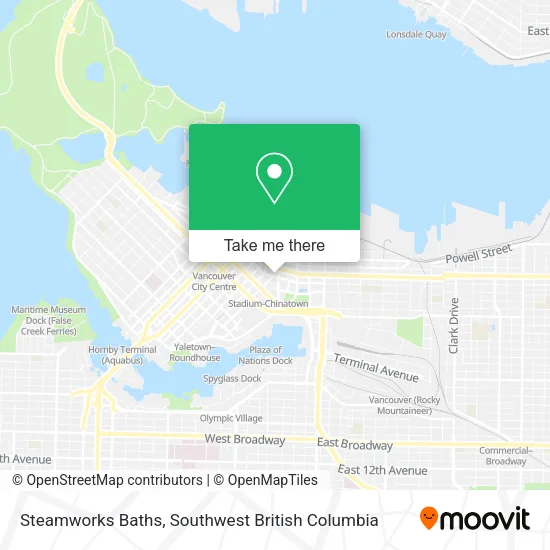 Steamworks Baths map