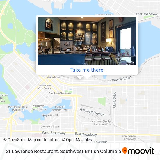 St Lawrence Restaurant map