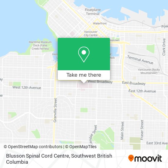 Blusson Spinal Cord Centre map