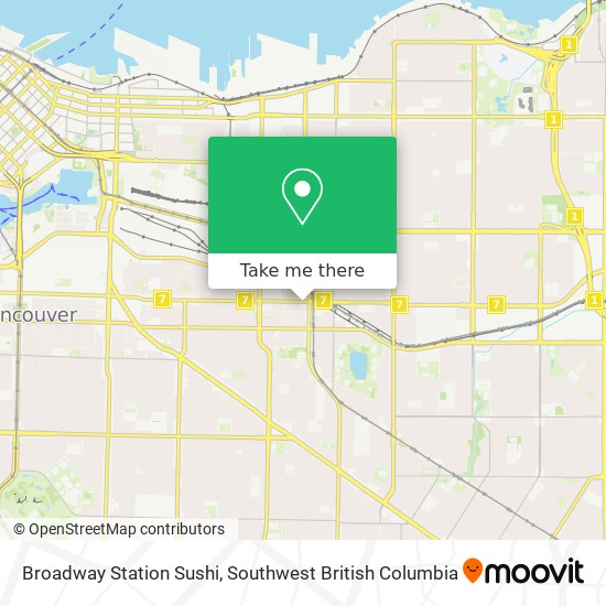 Broadway Station Sushi map