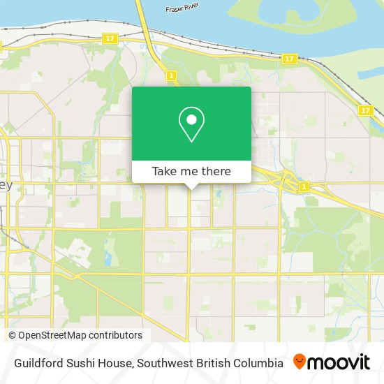 Guildford Sushi House map