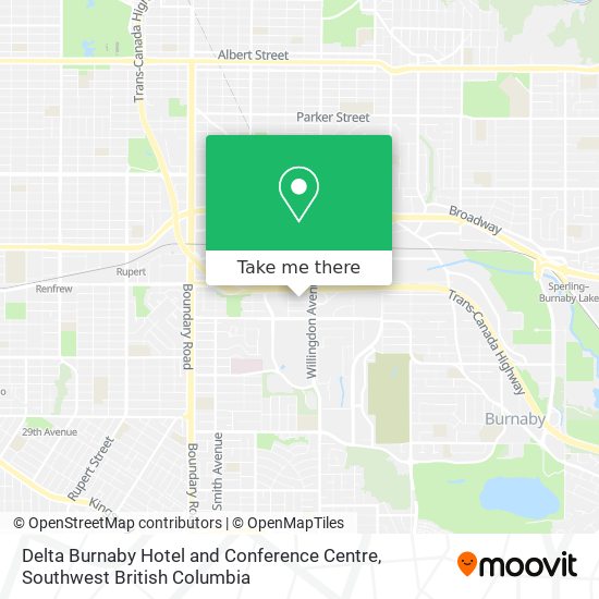Delta Burnaby Hotel and Conference Centre map