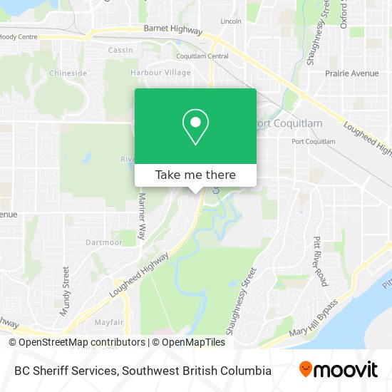 BC Sheriff Services map