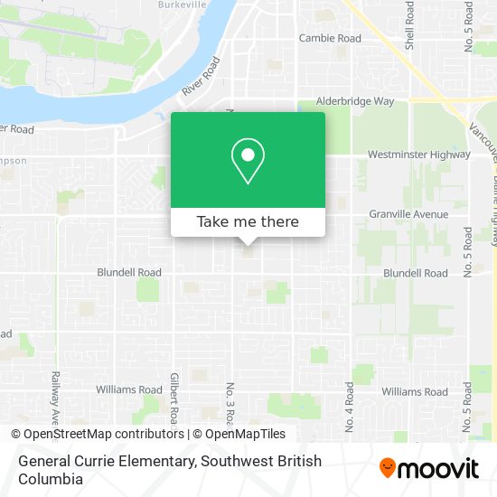 General Currie Elementary map