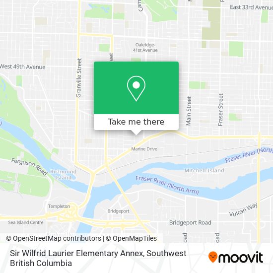 Sir Wilfrid Laurier Elementary Annex map