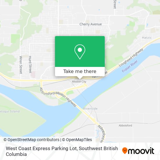 West Coast Express Parking Lot map