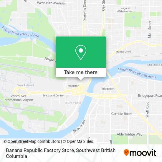 Banana Republic Factory Store map