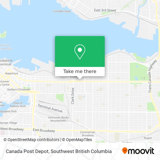 Canada Post Depot map