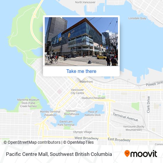 Pacific Centre Mall map