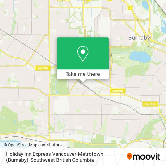 Holiday Inn Express Vancouver-Metrotown (Burnaby) map