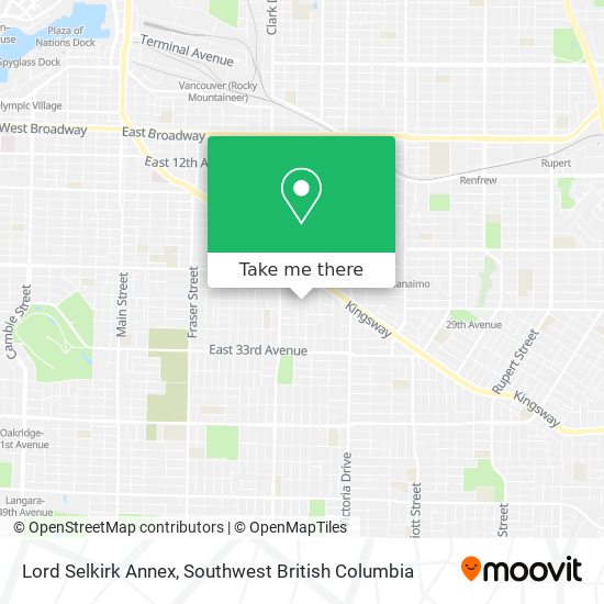 Lord Selkirk Annex plan