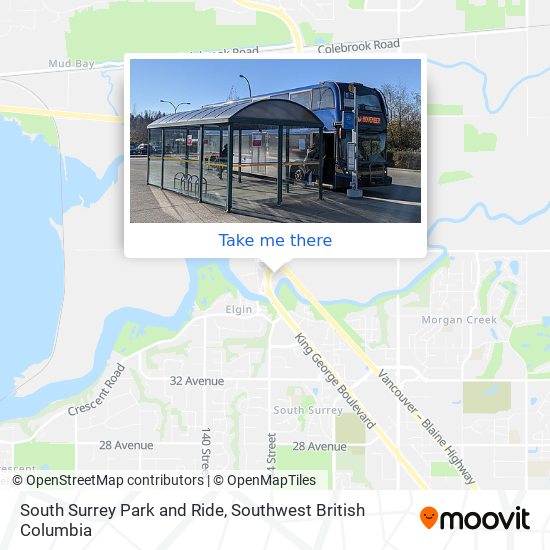 South Surrey Park and Ride map