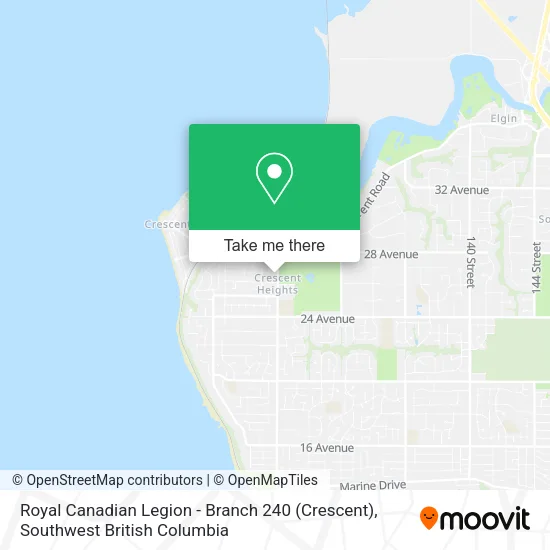 Royal Canadian Legion - Branch 240 (Crescent) map