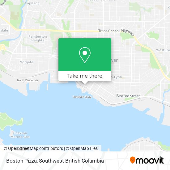 Boston Pizza map