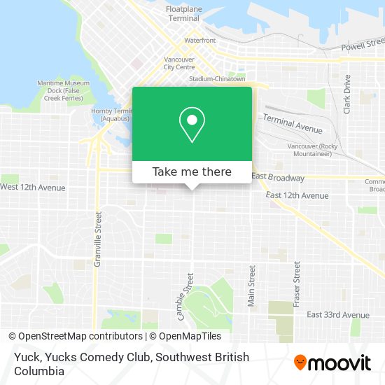 Yuck, Yucks Comedy Club map