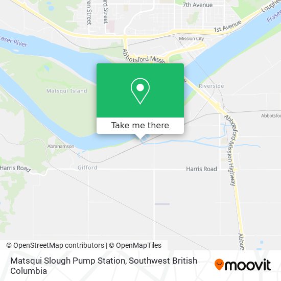 Matsqui Slough Pump Station map