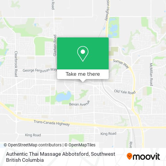 Authentic Thai Massage Abbotsford map