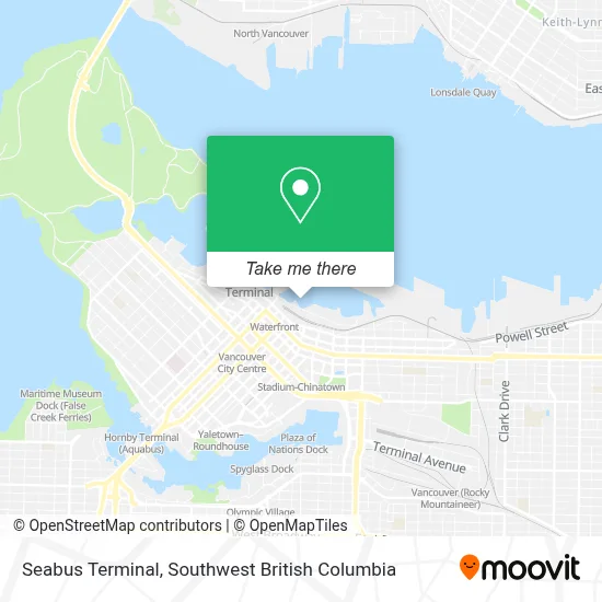 Seabus Terminal map