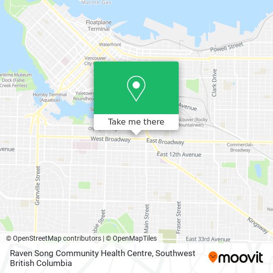 Raven Song Community Health Centre map