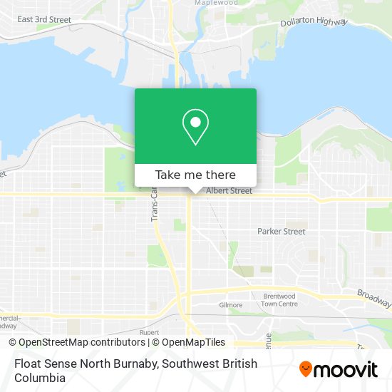 Float Sense North Burnaby map