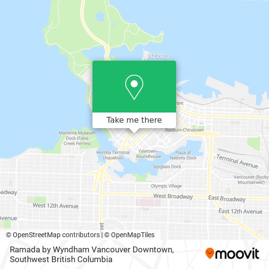 Ramada by Wyndham Vancouver Downtown map