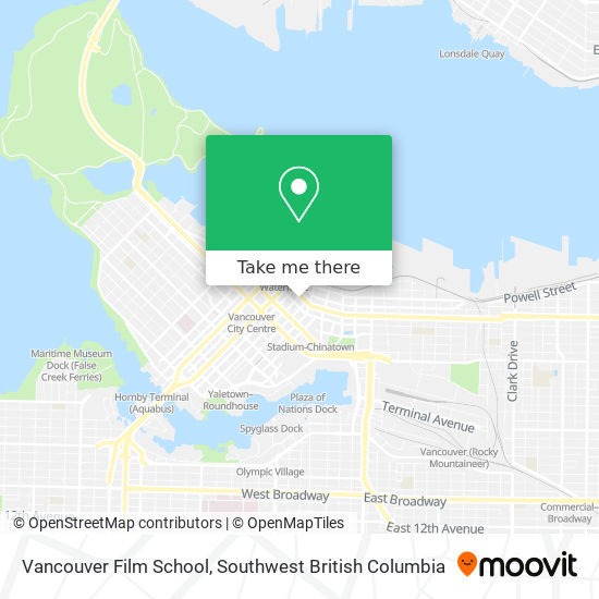 Vancouver Film School map