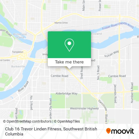 Club 16 Trevor Linden Fitness map