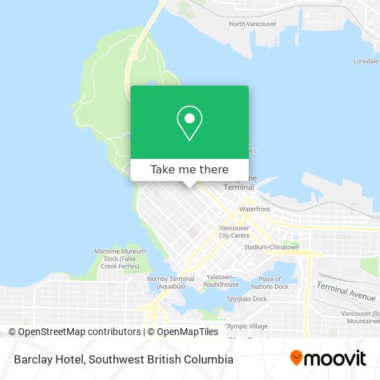 Barclay Hotel map